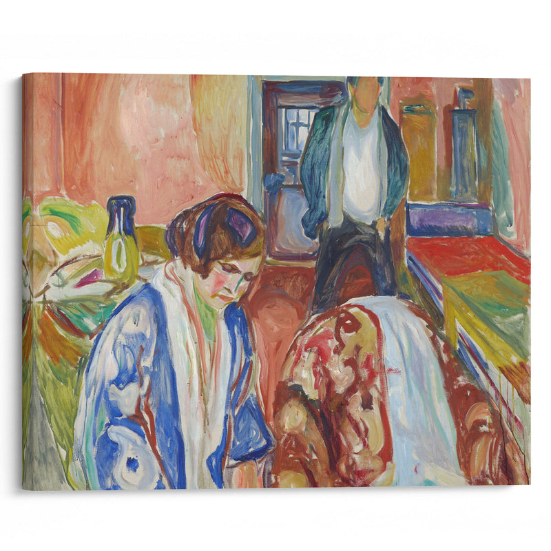 The Artist and his Model (1919–21) - Edvard Munch - Canvas Print