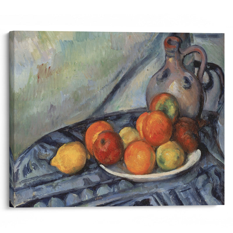 Fruit and a Jug on a Table (circa 1890) - Paul Cézanne - Canvas Print