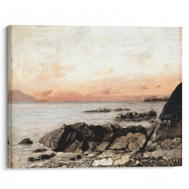 Sunset, Vevey, Switzerland (1874) - Gustave Courbet - Canvas Print