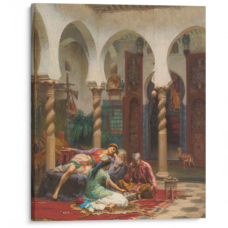 Idle Moments (1875) - Frederick Arthur Bridgman - Canvas Print