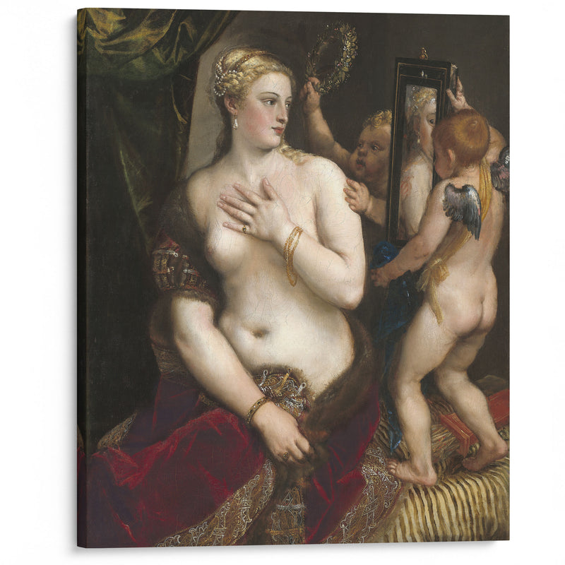 Venus With a Mirror (C. 1555) - Titian - Canvas Print