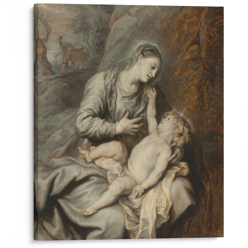 Rest On The Flight Into Egypt - Anthony van Dyck - Canvas Print