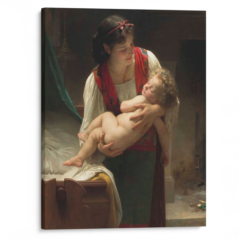 Berceuse (Le coucher) (1873) - William Bouguereau - Canvas Print