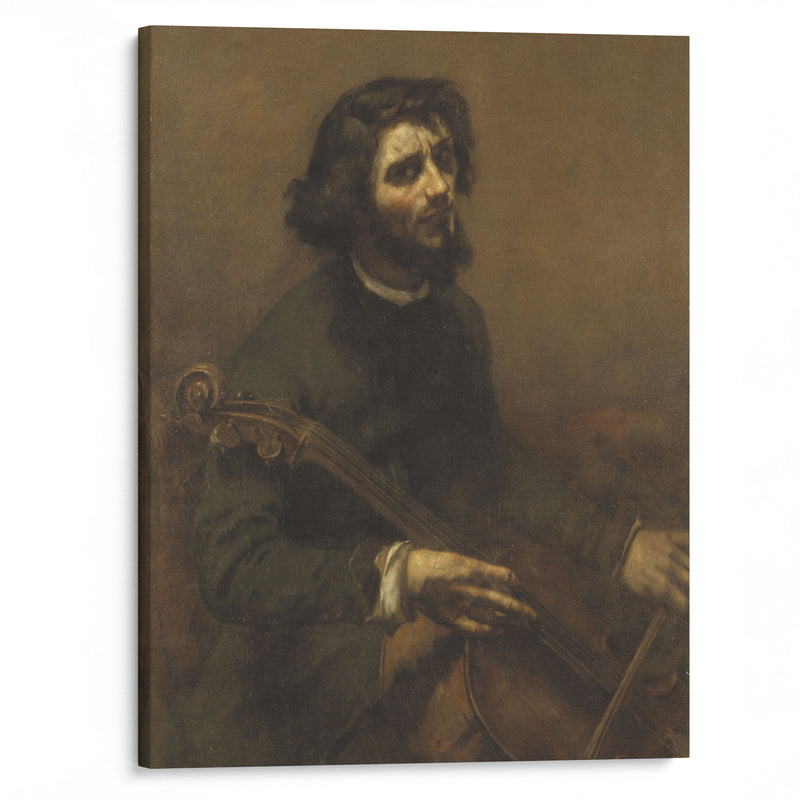 The Cellist (Self-portrait) (1847) - Gustave Courbet - Canvas Print