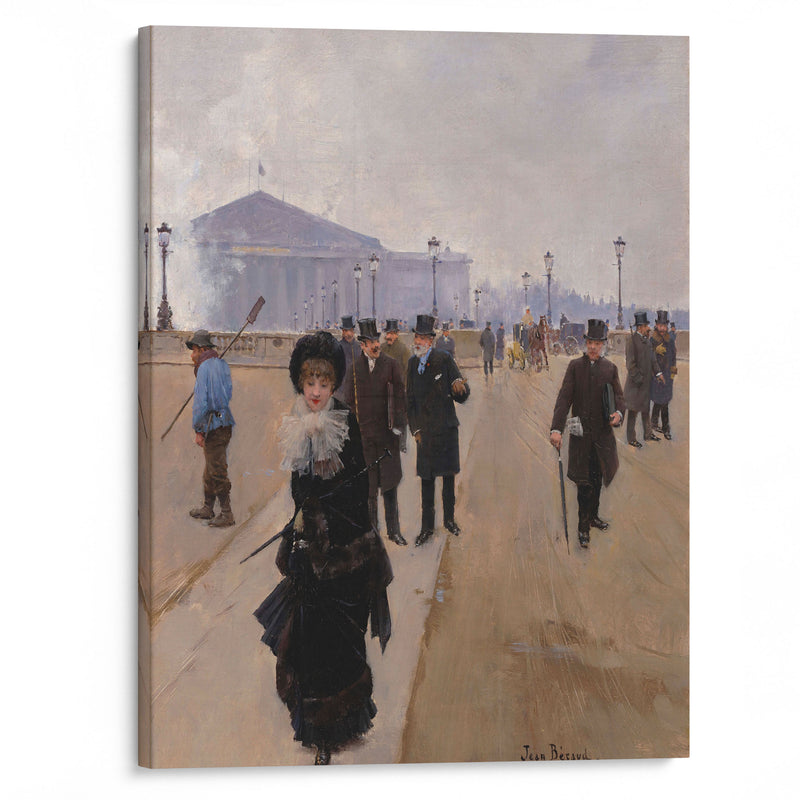 Scene From The Place De La Concorde (1875) - Jean Béraud - Canvas Print