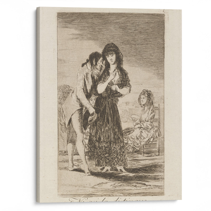 Ni asi la distingue. (Even thus he cannot make her out.) (1796-1797) - Francisco de Goya - Canvas Print