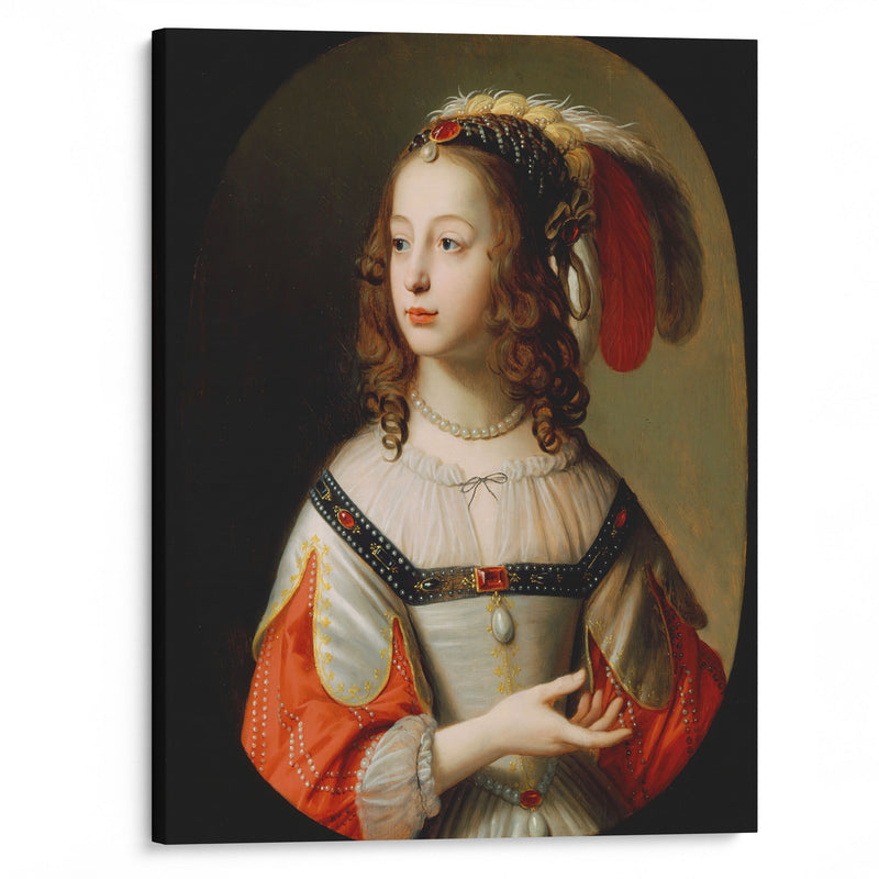 Portrait of Sophia, Princess Palatine (1641) - Gerard van Honthorst - Canvas Print