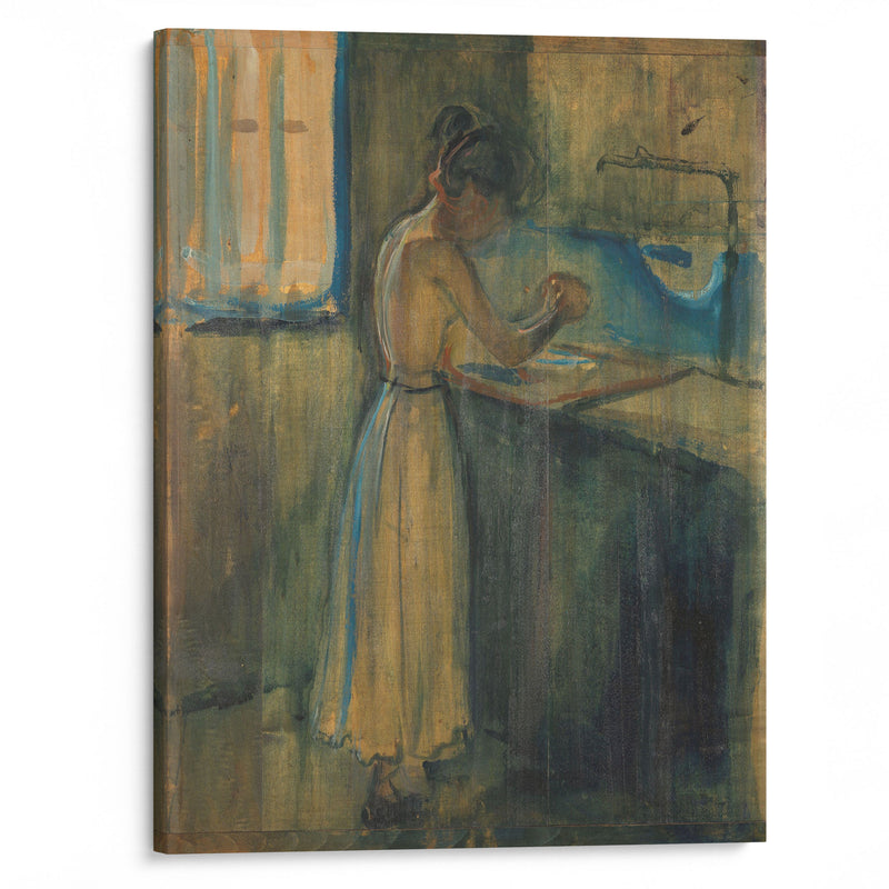 Young Woman Washing herself (1896) - Edvard Munch - Canvas Print