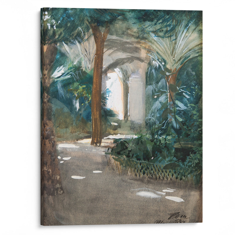 Garden in Algiers (1887) - Anders Zorn - Canvas Print