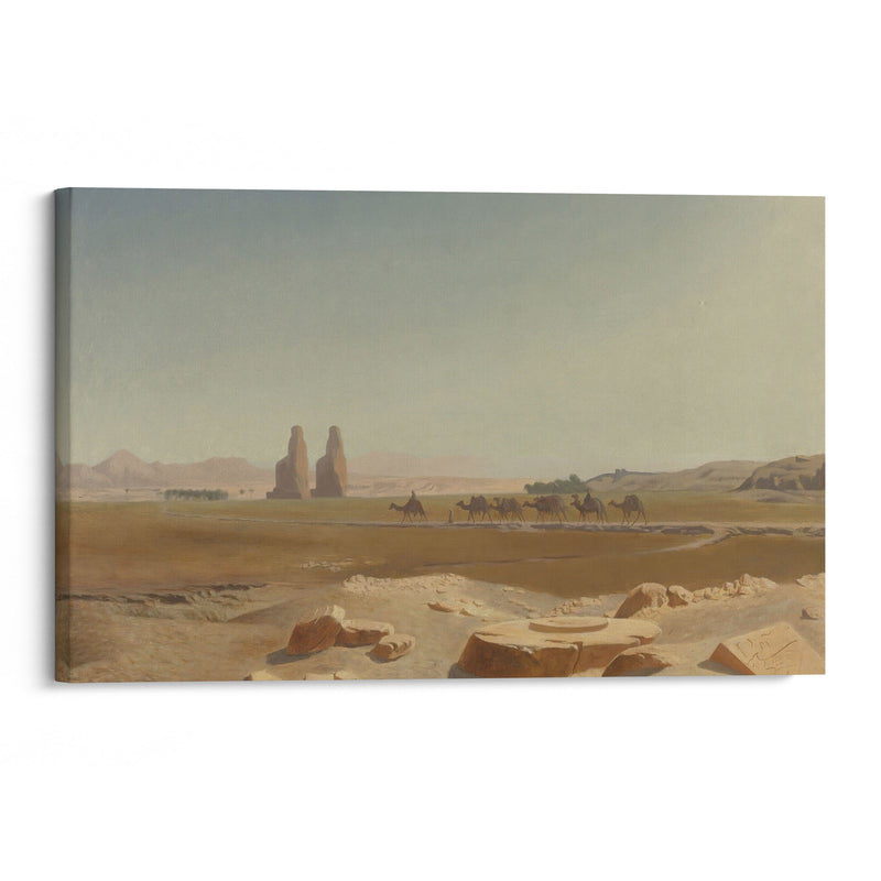 Caravan Passing The Colossi Of Memnon, Thebes - Jean-Léon Gérôme - Canvas Print