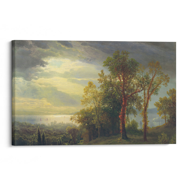 View on the Hudson (1870) - Albert Bierstadt - Canvas Print