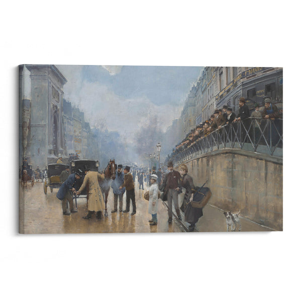 L’accident; Porte Saint-Denis - Jean Béraud - Canvas Print