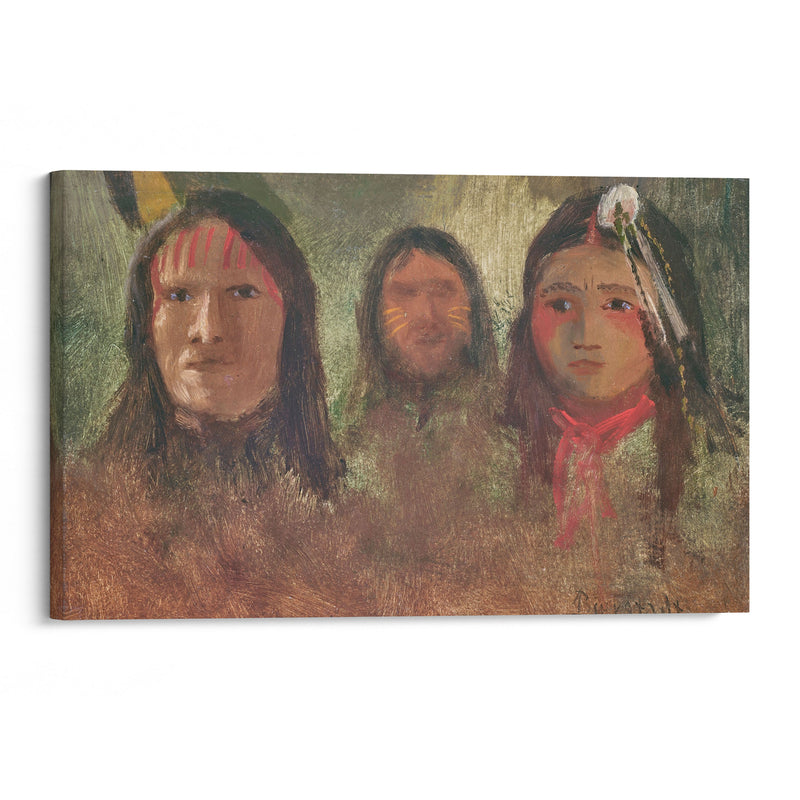 Three Indians (1888) - Albert Bierstadt - Canvas Print