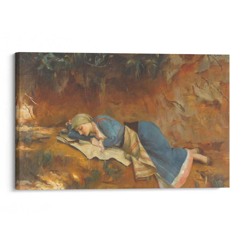 Resting Greek Girl - Theodoros Ralli - Canvas Print