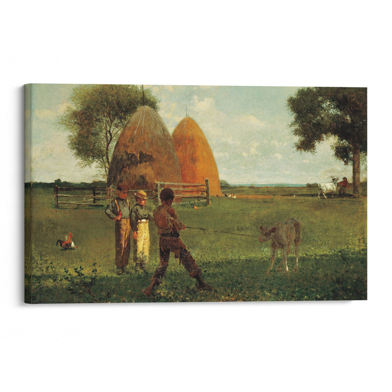 Weaning the Calf (1875) - Winslow Homer - Canvas Print