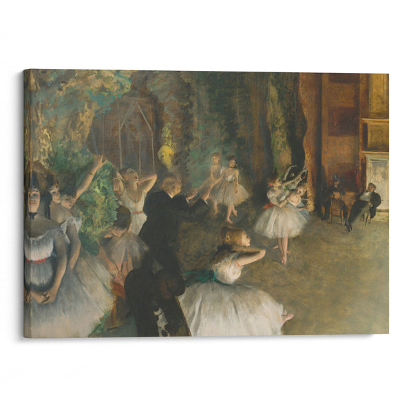 The Rehearsal of the Ballet Onstage (ca. 1874) - Edgar Degas - Canvas Print