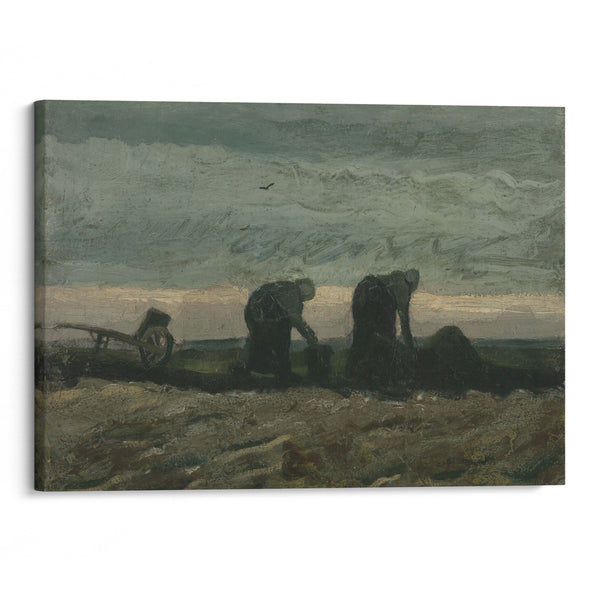 Two women on the heath (1883) - Vincent van Gogh - Canvas Print