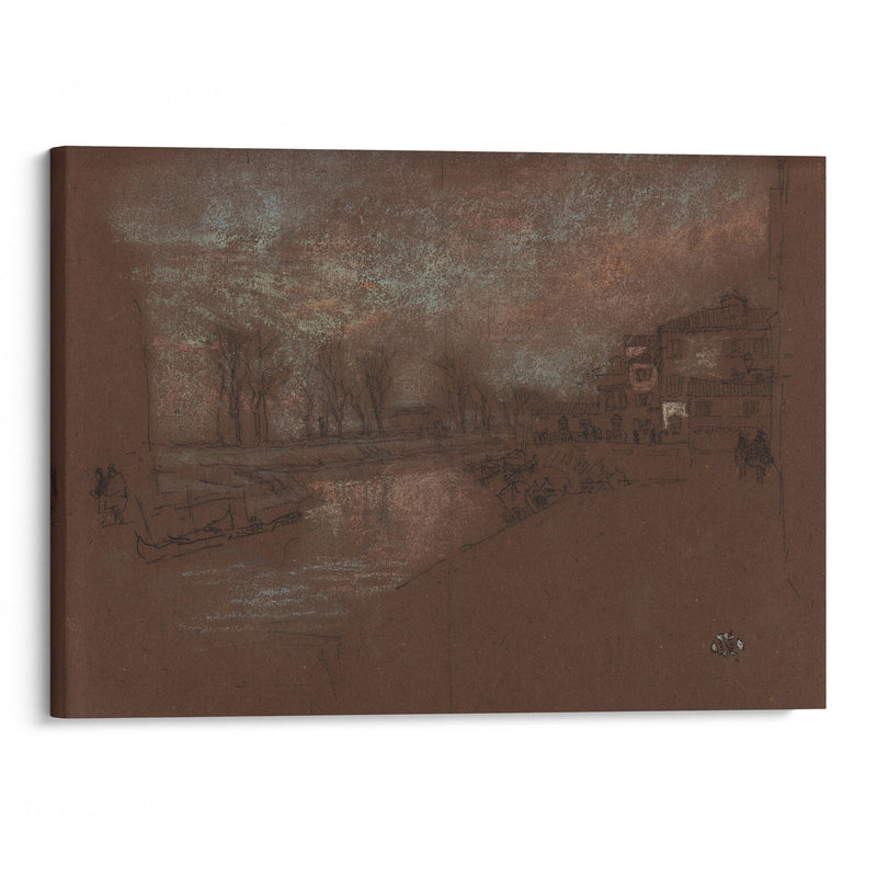 Campo Sta. Marta—Winter Evening (1879-1880) - James Abbott McNeill Whistler - Canvas Print