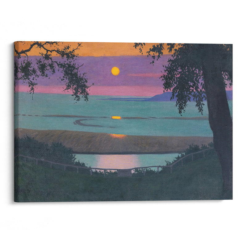 Sunset At Grace, Orange And Violet Sky (1918) - Félix Vallotton - Canvas Print