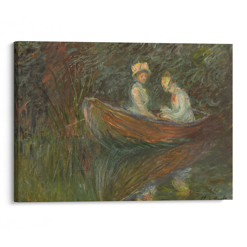 Deux femmes en barque (1887) - Claude Monet - Canvas Print