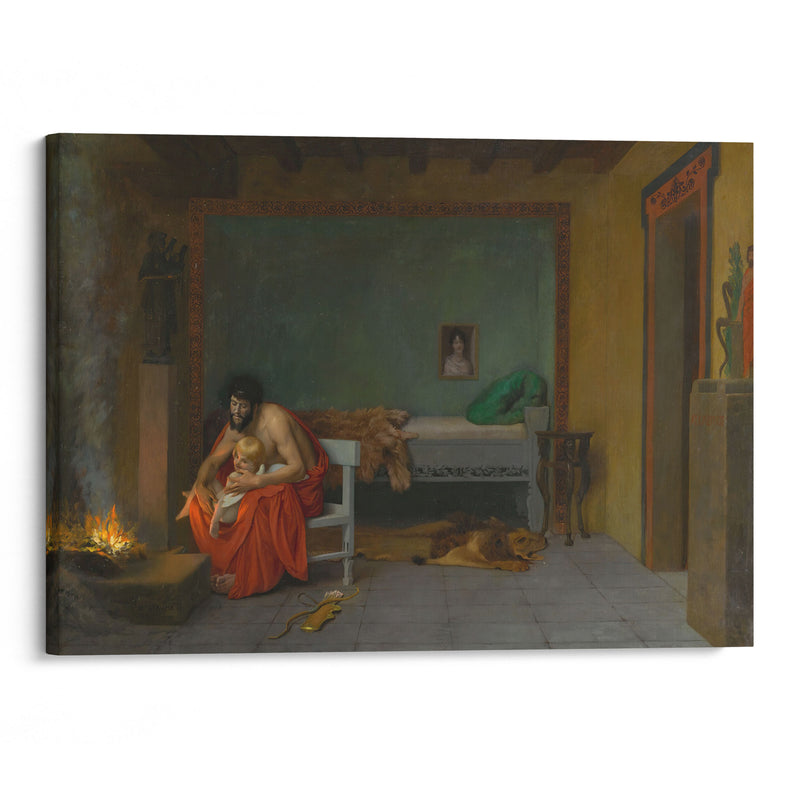 Cupid’s Shivering Limbs the Embers Warm - Jean-Léon Gérôme - Canvas Print