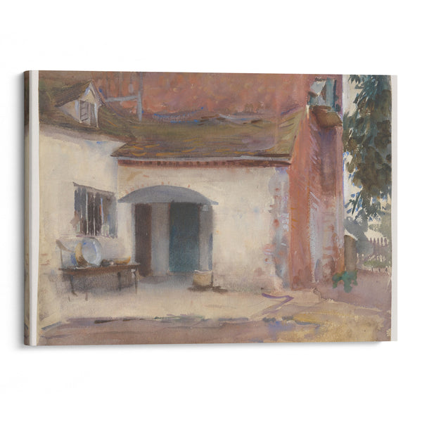 House and Courtyard (between 1895 and 1903) - John Singer Sargent - Canvas Print