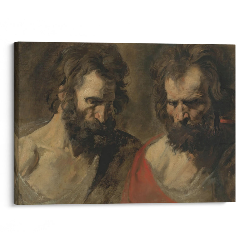 Two Studies Of A Bearded Man - Anthony van Dyck - Canvas Print