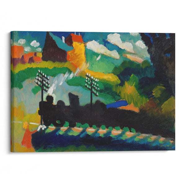 Railway near Murnau (1909) - Wassily Kandinsky - Canvas Print