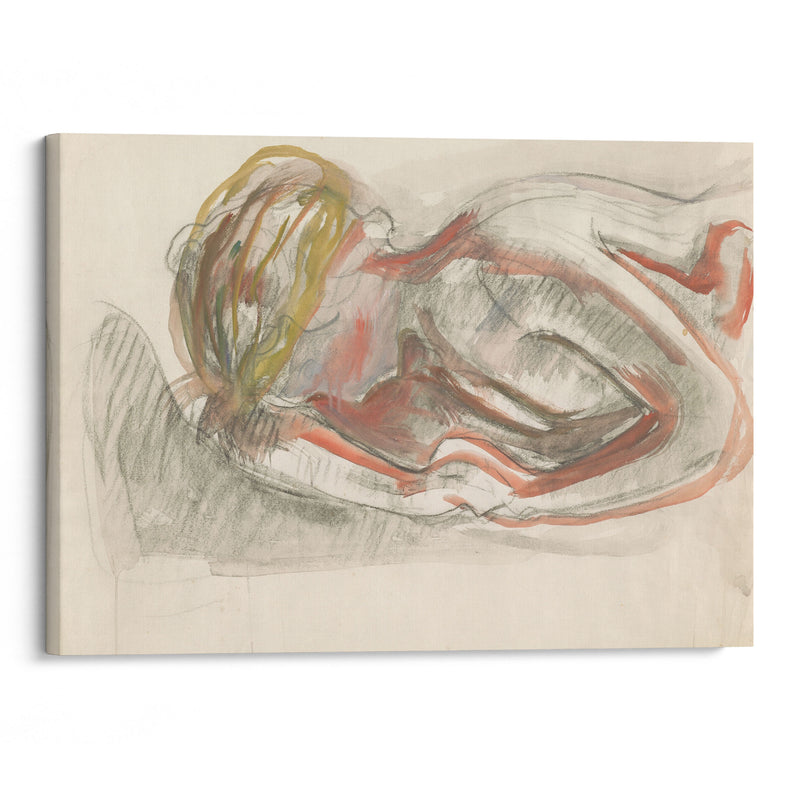 Liggende akt (1913) - Edvard Munch - Canvas Print