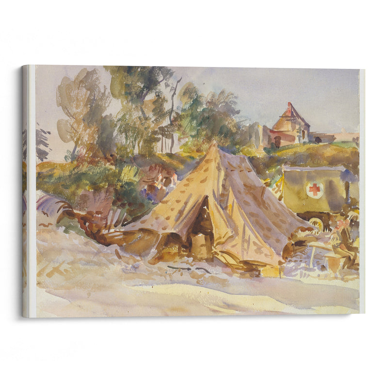 Camp with Ambulance (1918) - John Singer Sargent - Canvas Print