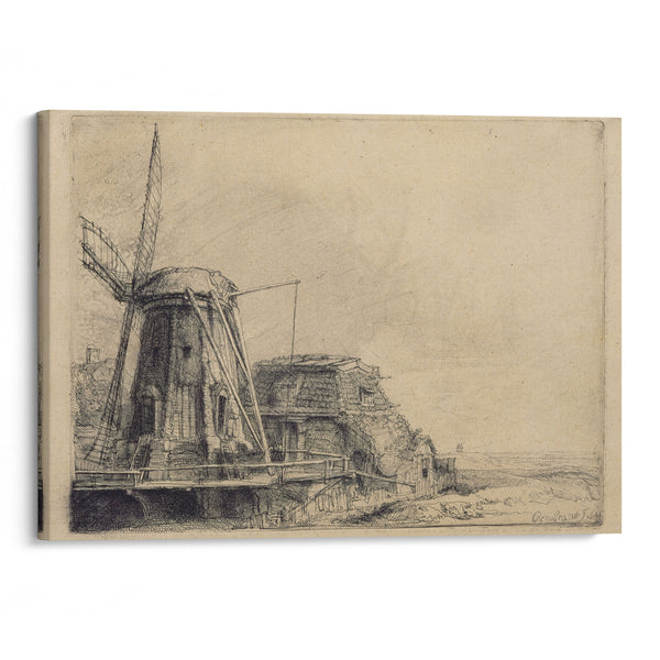 The Windmill (1641) - Rembrandt van Rijn - Canvas Print