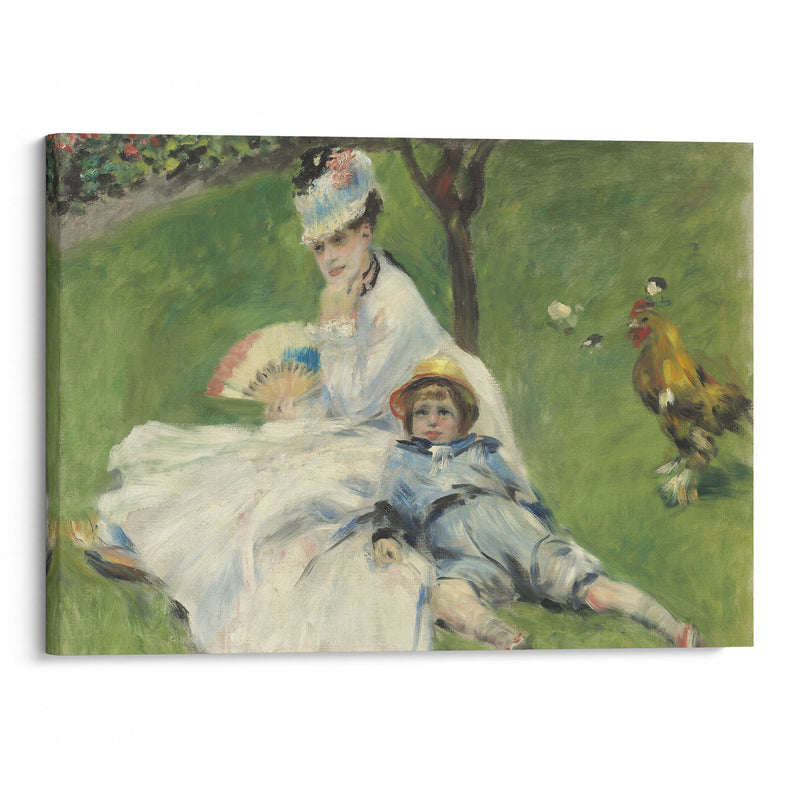 Madame Monet and Her Son (1874) - Pierre-Auguste Renoir - Canvas Print