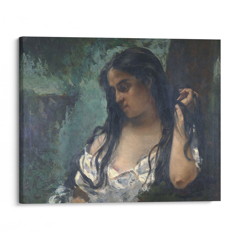 Gypsy In Reflection - Gustave Courbet - Canvas Print