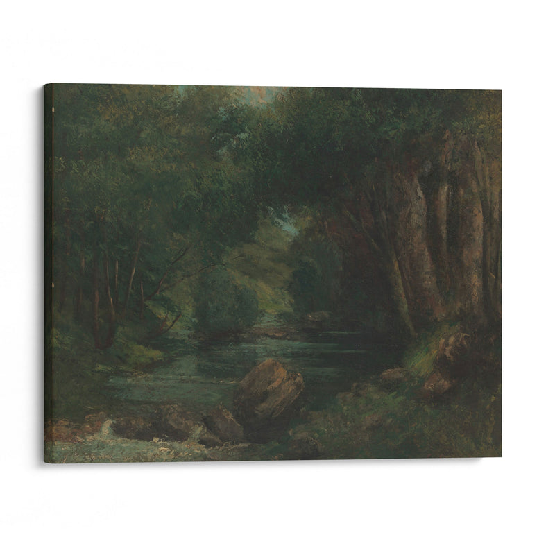 A Brook in the Forest (ca. 1868–77) - Gustave Courbet - Canvas Print