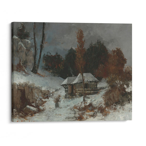 Porteuse De Fagots Dans Un Paysage De Neige - Gustave Courbet - Canvas Print