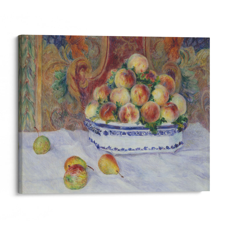 Still Life with Peaches (1881) - Pierre-Auguste Renoir - Canvas Print