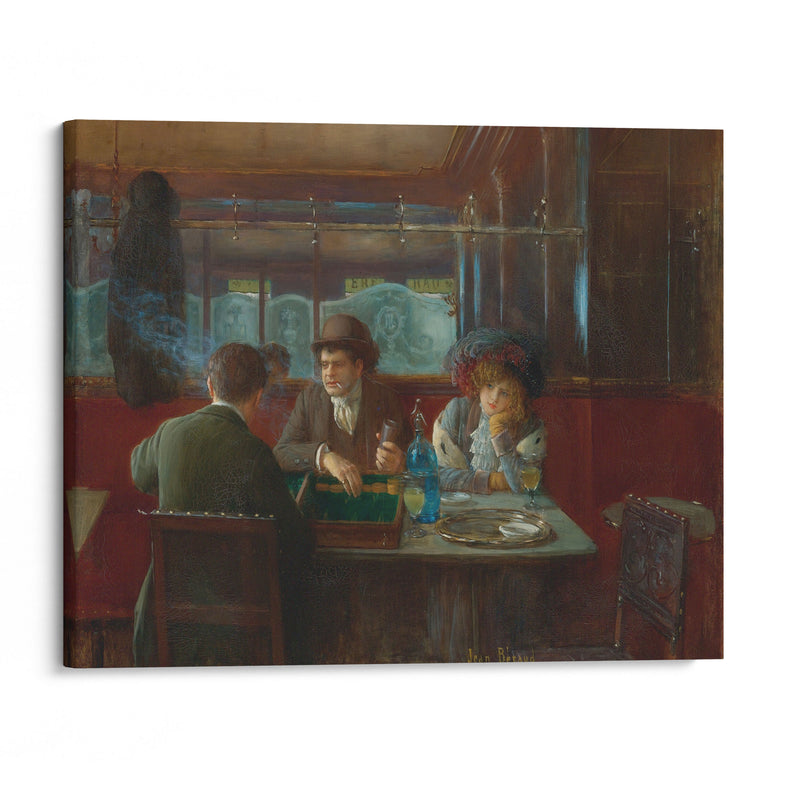 Backgammon At The Café - Jean Béraud - Canvas Print