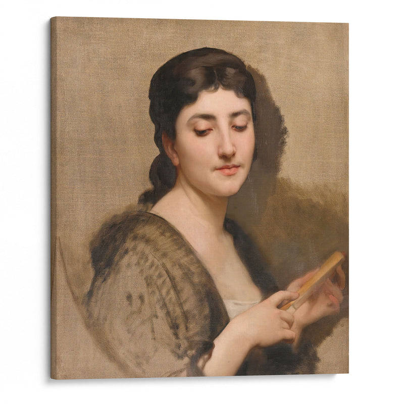 A Young Woman with a Fan - William Bouguereau - Canvas Print