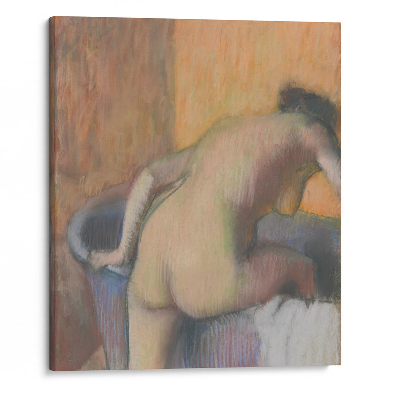 Bather Stepping into a Tub (ca. 1890) - Edgar Degas - Canvas Print