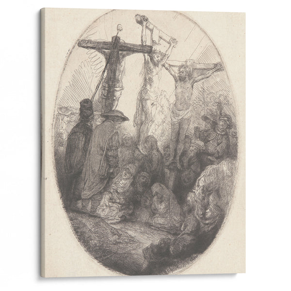 Christ Crucified between the Two Thieves (ca. 1641) - Rembrandt van Rijn - Canvas Print