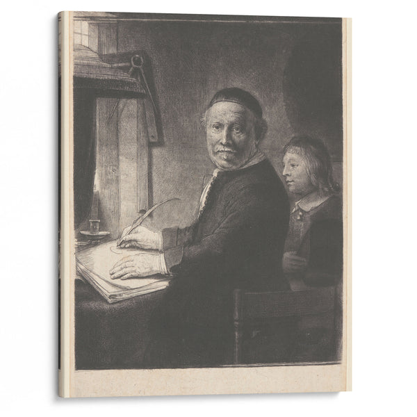 Lieven Willemsz van Coppenol, Writing Master (ca. 1658) - Rembrandt van Rijn - Canvas Print