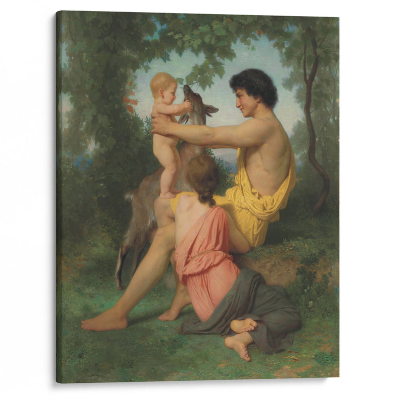 Idylle; famille antique - William Bouguereau - Canvas Print