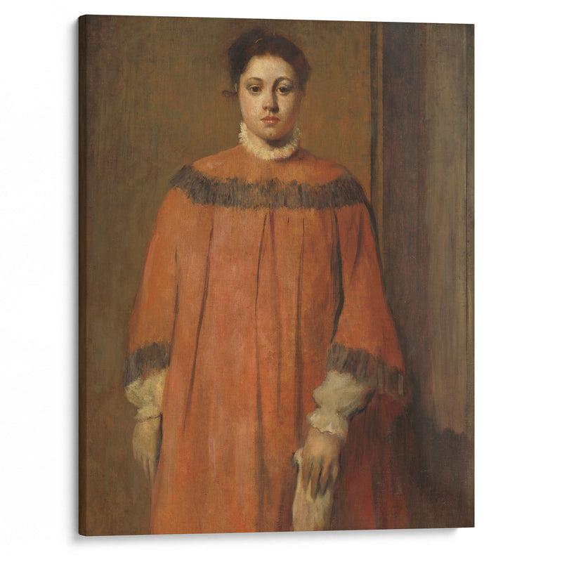 Girl in Red (c. 1866) - Edgar Degas - Canvas Print