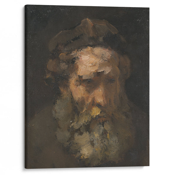 Head of Saint Matthew (probably early 1660s) - Rembrandt van Rijn - Canvas Print