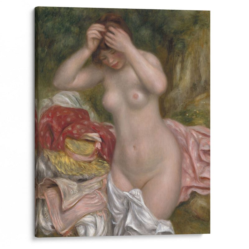 Bather Arranging Her Hair (1893) - Pierre-Auguste Renoir - Canvas Print