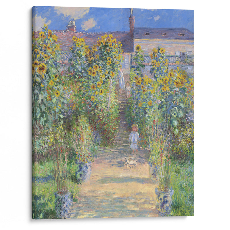 The Artist’s Garden at Vétheuil (1881) - Claude Monet - Canvas Print