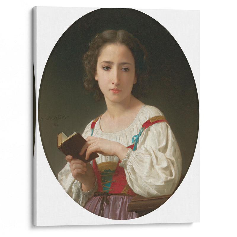 Le Livre D’heures (1867) - William Bouguereau - Canvas Print