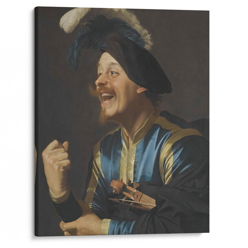 A Laughing Violinist (1624) - Gerard van Honthorst - Canvas Print