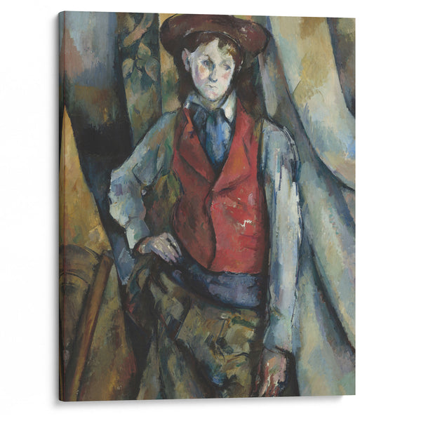 Boy in a Red Waistcoat (1888-1890) - Paul Cézanne - Canvas Print