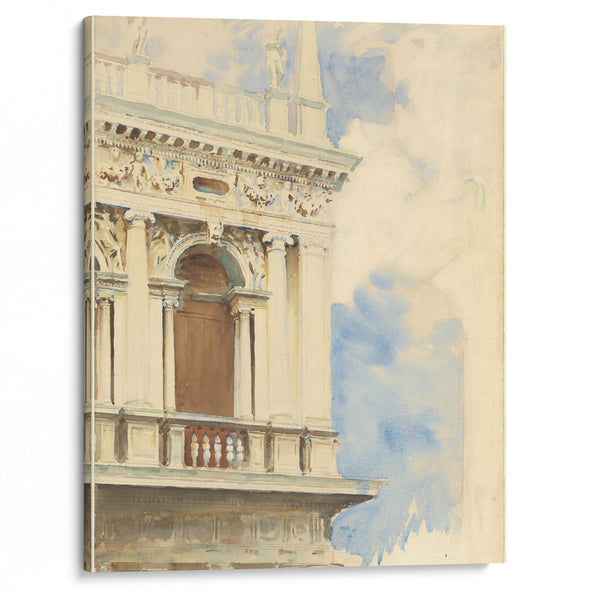 A Corner of the Library in Venice (1904-1907) - John Singer Sargent - Canvas Print